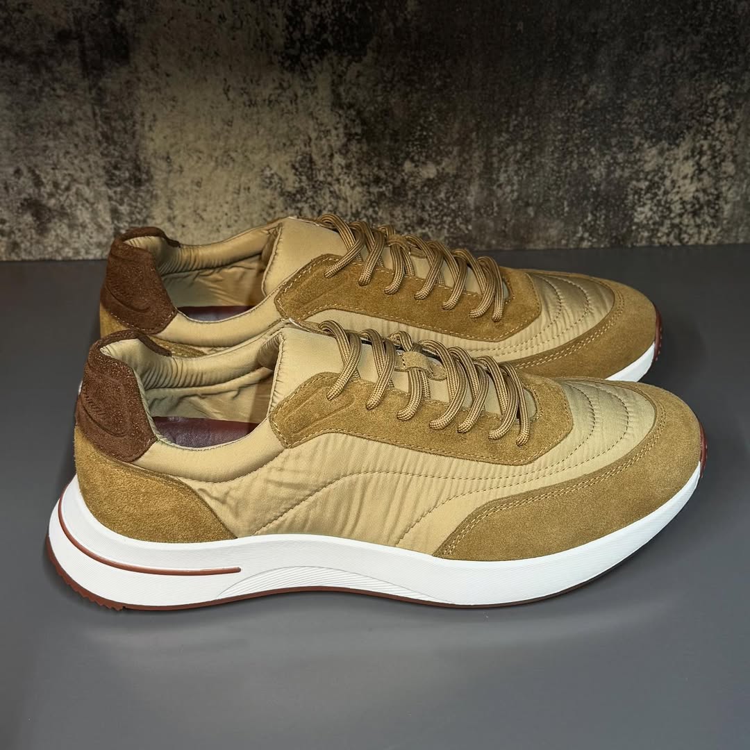 Loro Piana Week End Walk Sneaker in Dark Beige