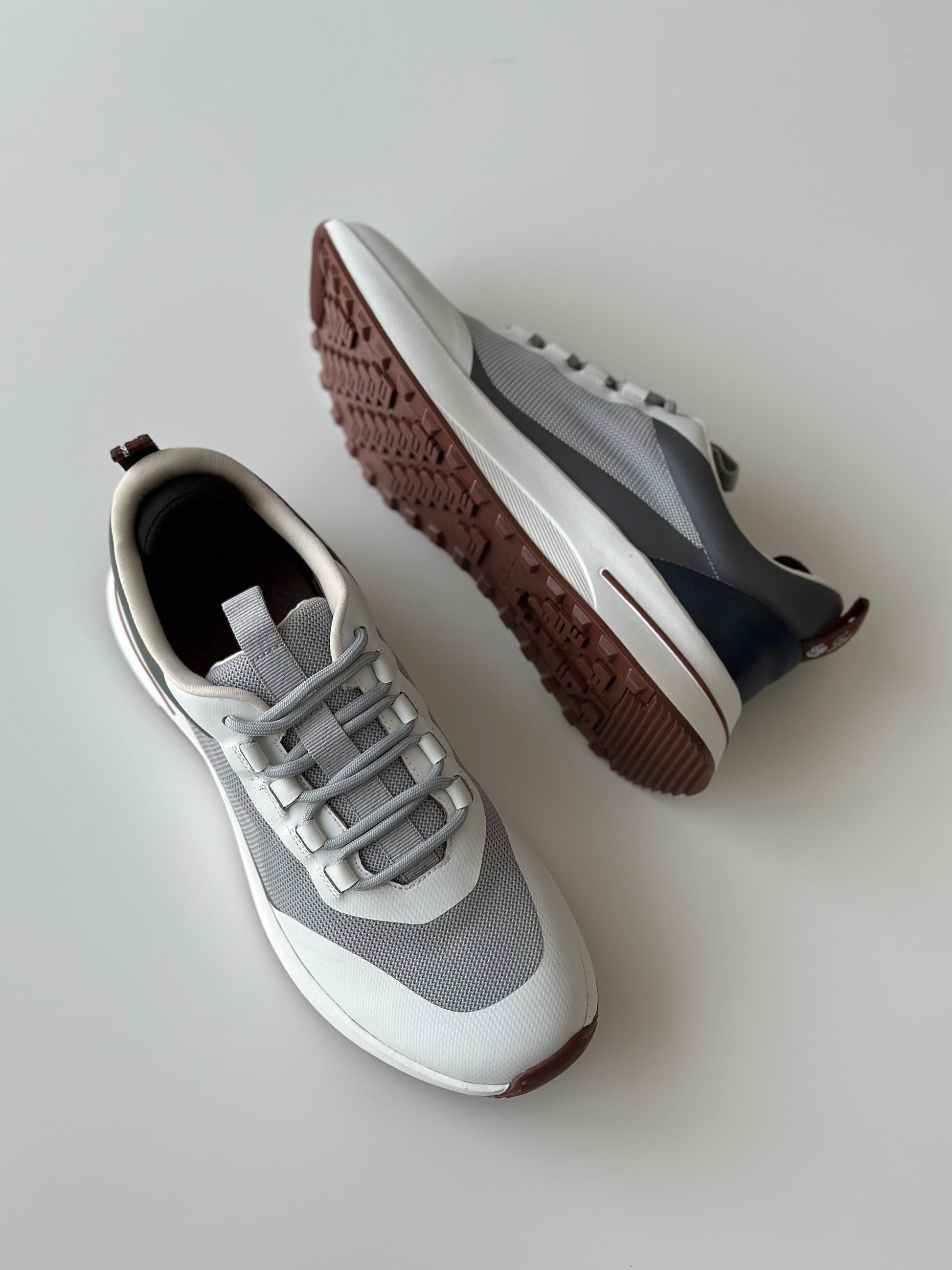 Men's Lora piana Weekend Walk Casual Shoe in Grey and White