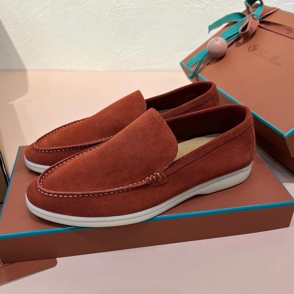 Loro Piana Summer Walk Loafer Dried Red