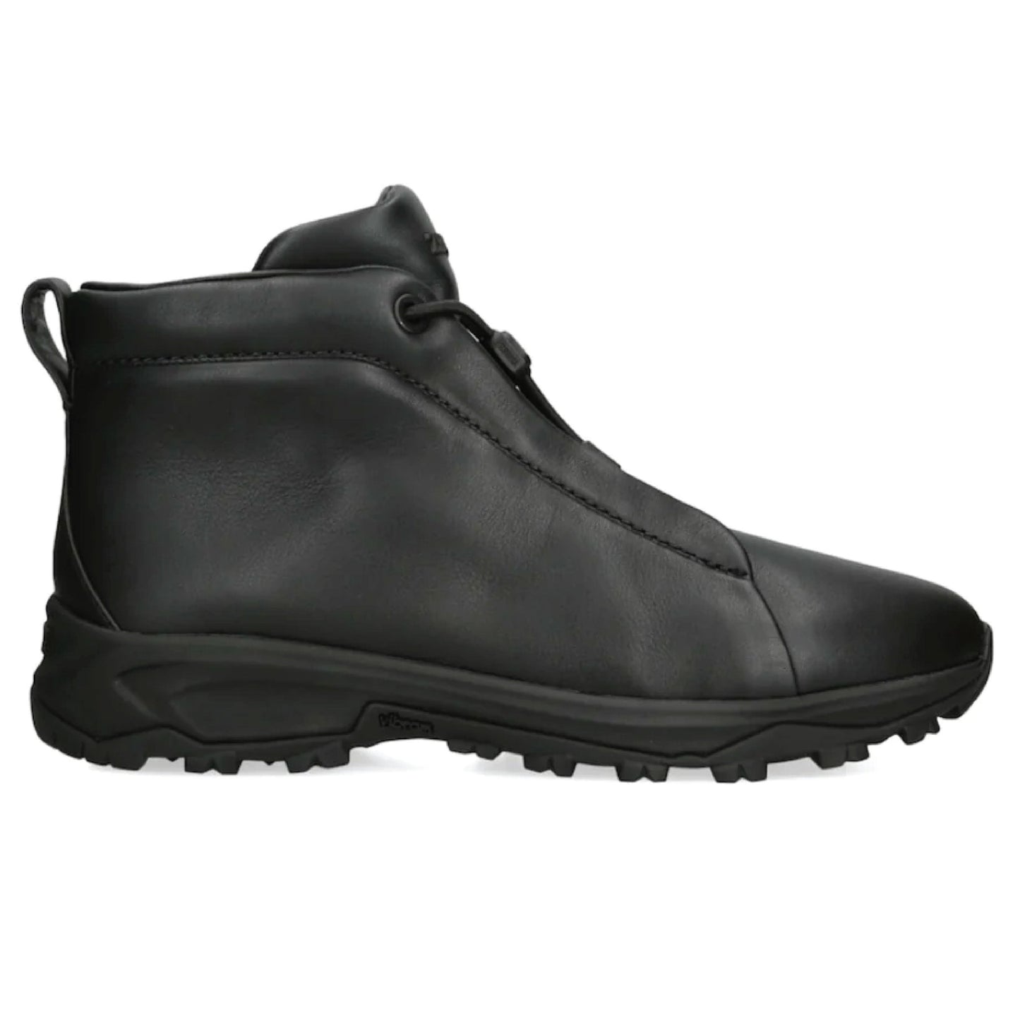 Zegna Triple Stitch Vetta Leather Sneakers | Black