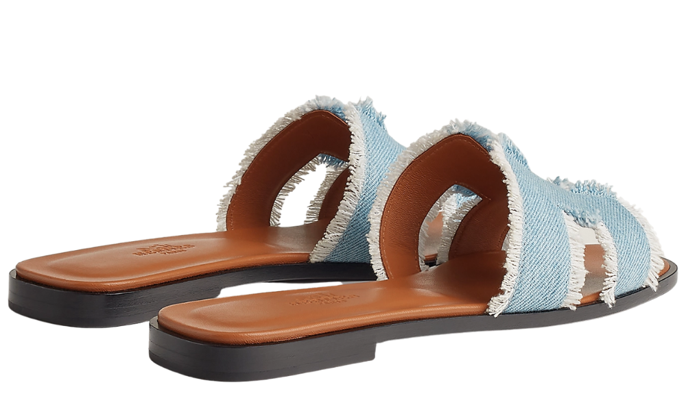 Hermes Sandales Oran "bleu clair"