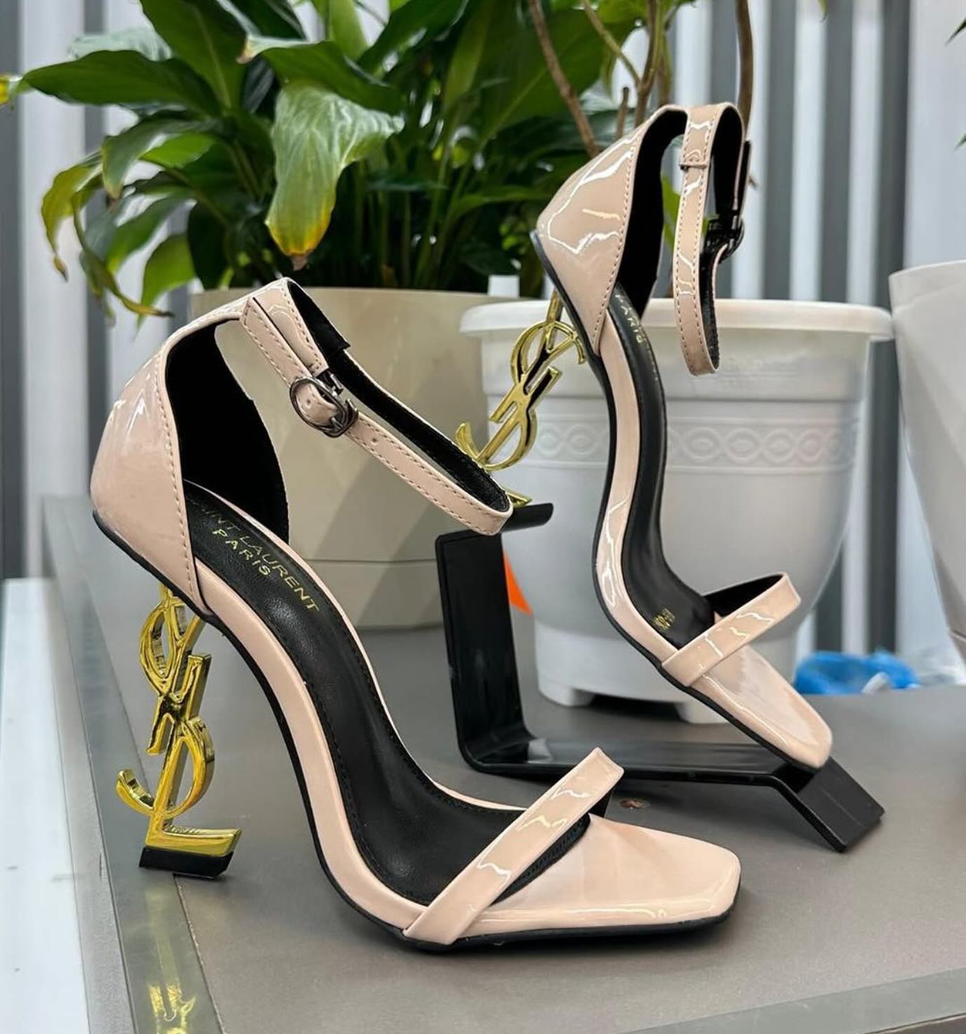 Saint Laurent Beige Opyum Sandal