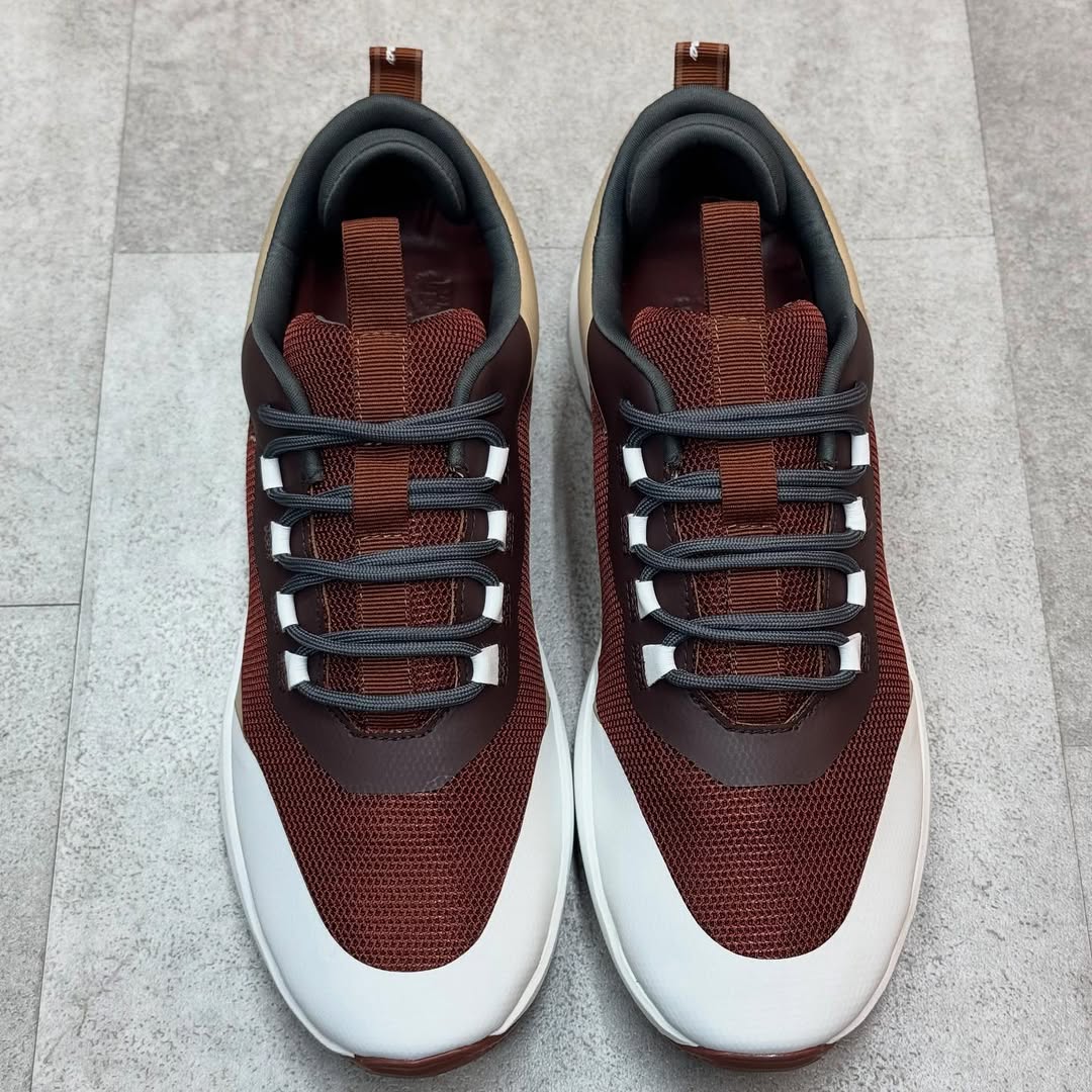 Loro Piana Week End Walk Sneaker in a Technical Mesh and Leather Material