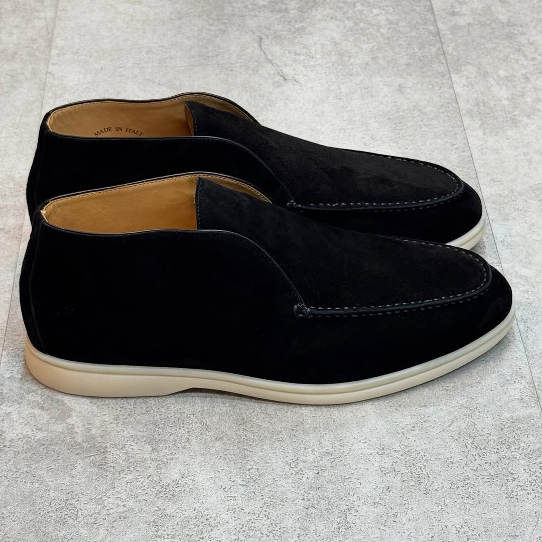 Loro Piana Open Walk Suede Ankle Boots