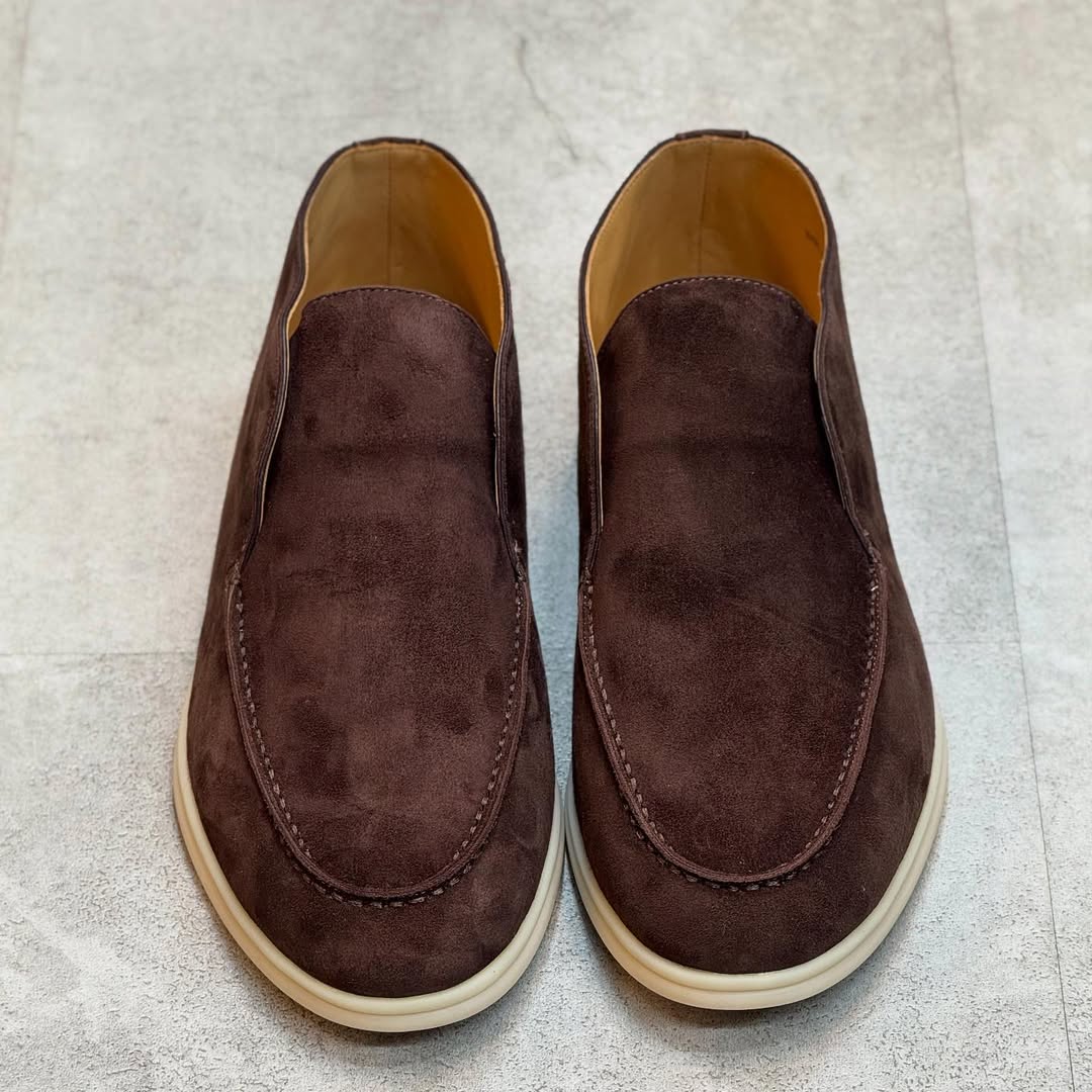Loro Piana Open Walk Suede Ankle Boots