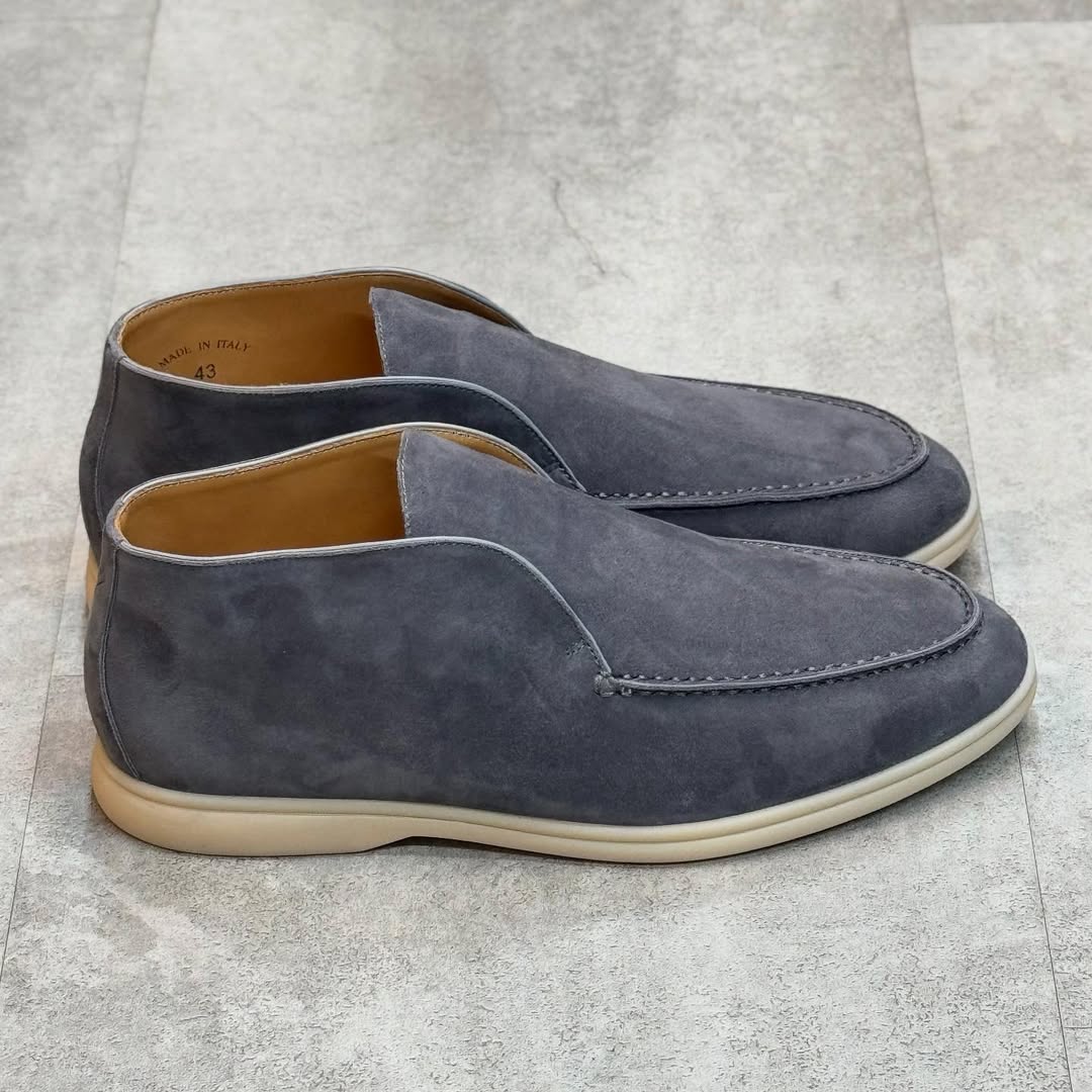 Loro Piana Open Walk Suede Ankle Boots