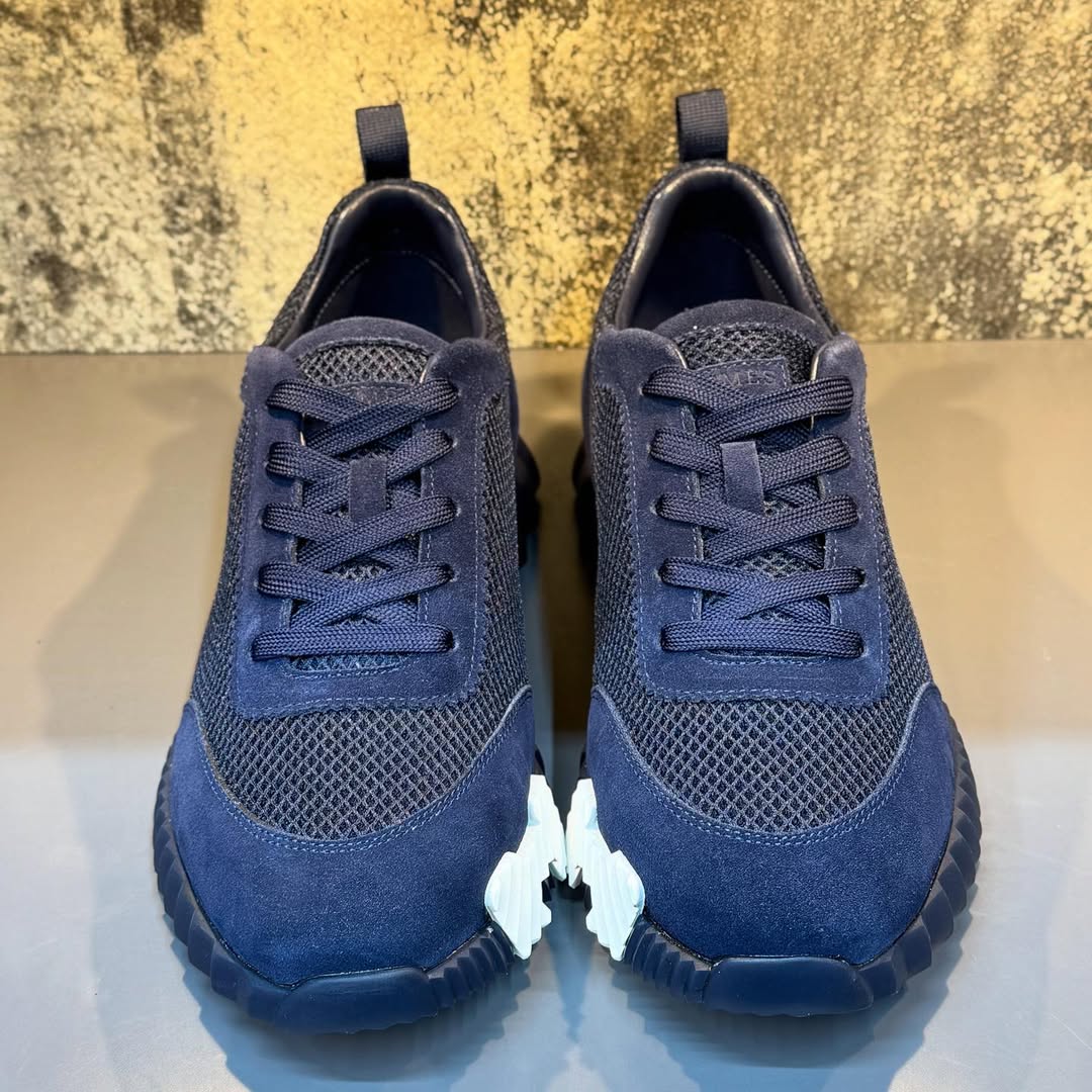 Hermés Bouncing Sneakers in a Navy Blue Colorway