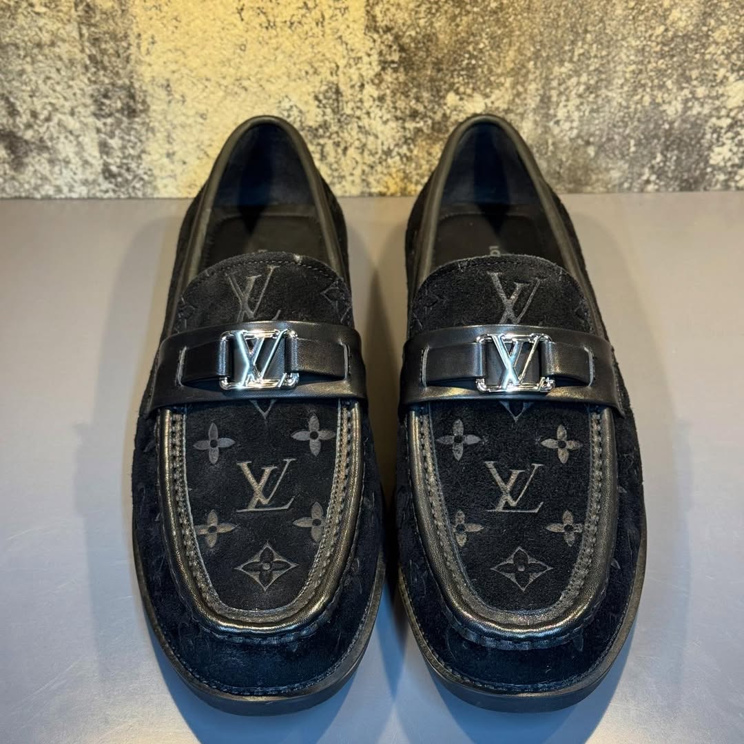 Louis Vuitton Major Loafers Black Leather