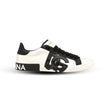 Dolce & Gabbana Portofino Light Strobel Sneakers – Multicolor Canvas & Calfskin (Men’s)