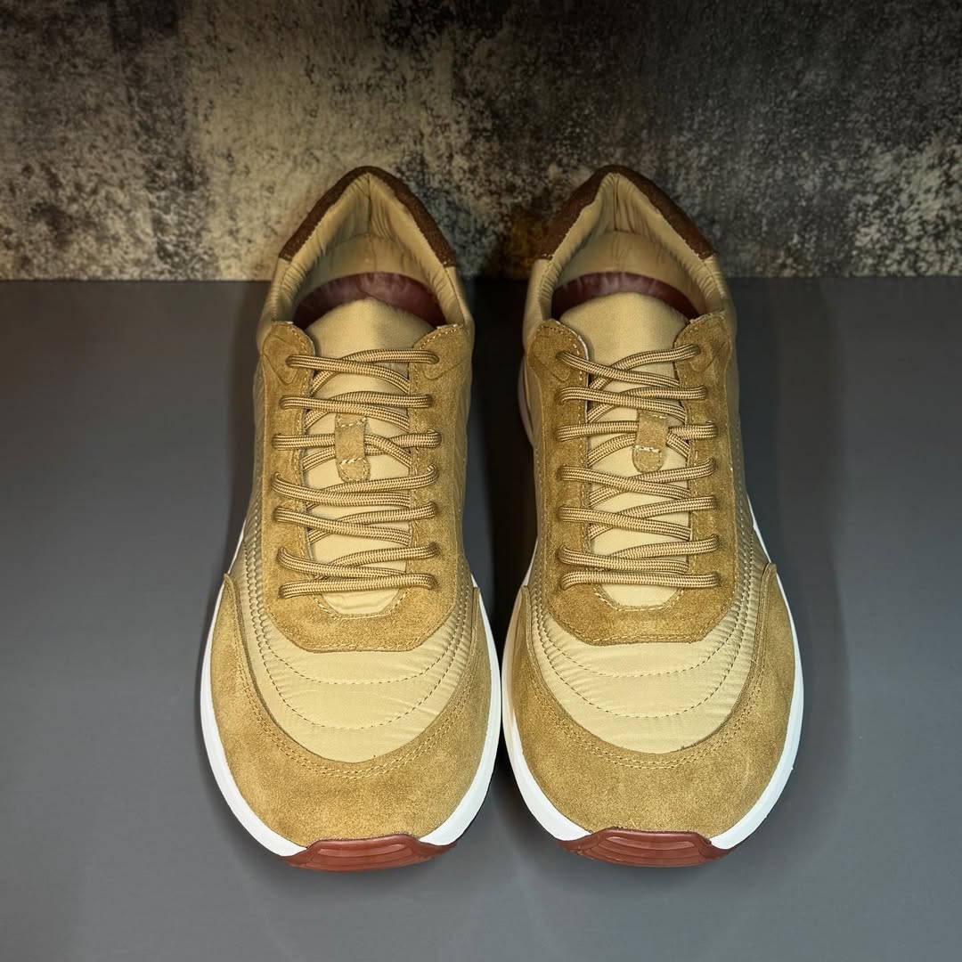 Loro Piana Week End Walk Sneaker in Dark Beige