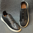 Zegna Crocodile Leather Triple Stitch SECONDSKIN Sneakers