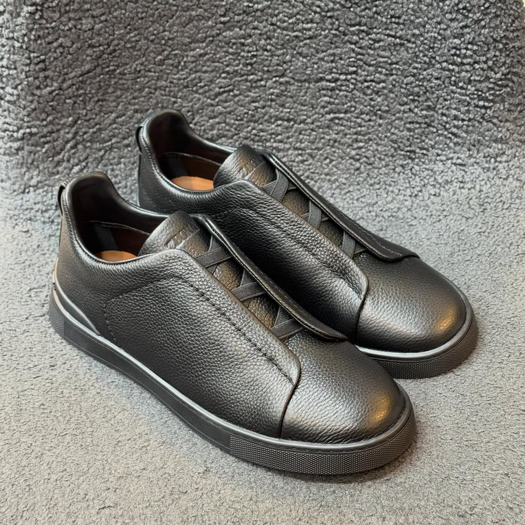 Zegna Triple Stitch Low-Top Sneakers