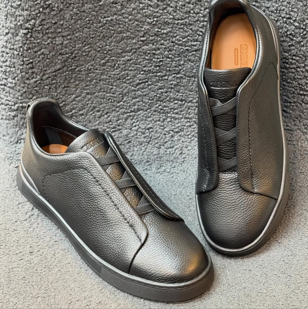 Zegna Triple Stitch Low-Top Sneakers