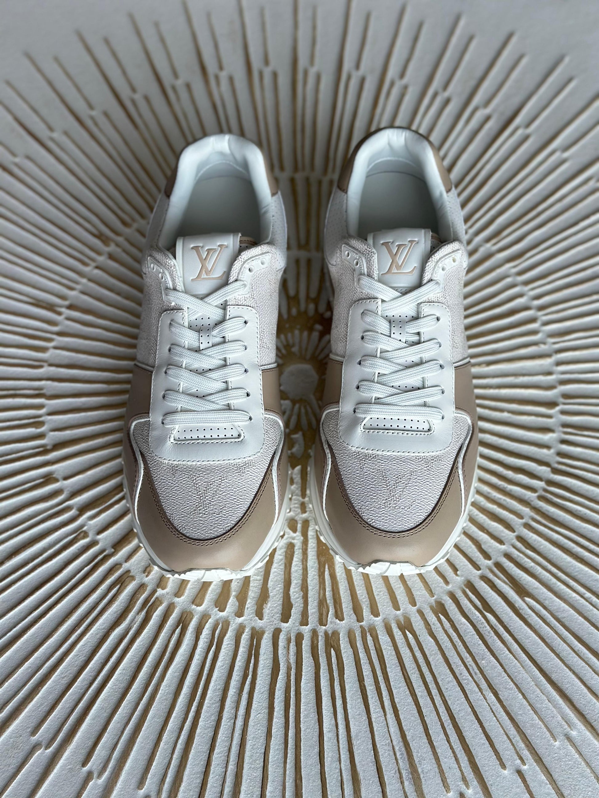 Louis Vuitton Run Away Sneakers – Beige Monogram Grained Calf Leather (Men’s)
