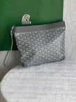 Goyard Goyardine Conti Pouch In Grey With Palladium Hardware