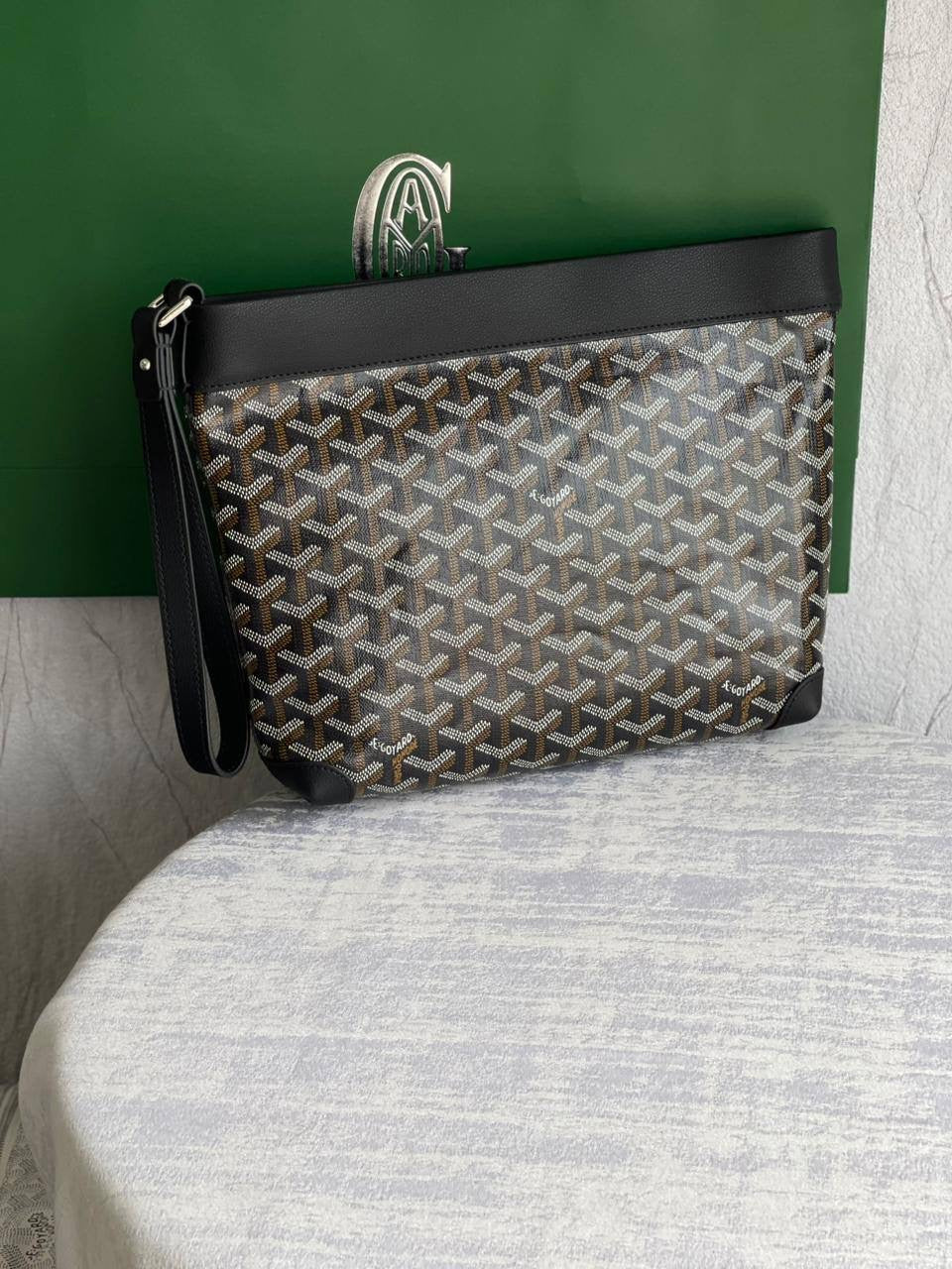 Goyard Goyardine Conti Pouch in Black