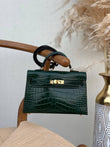 Crocodile Leather Mini Kelly Clutch Bag