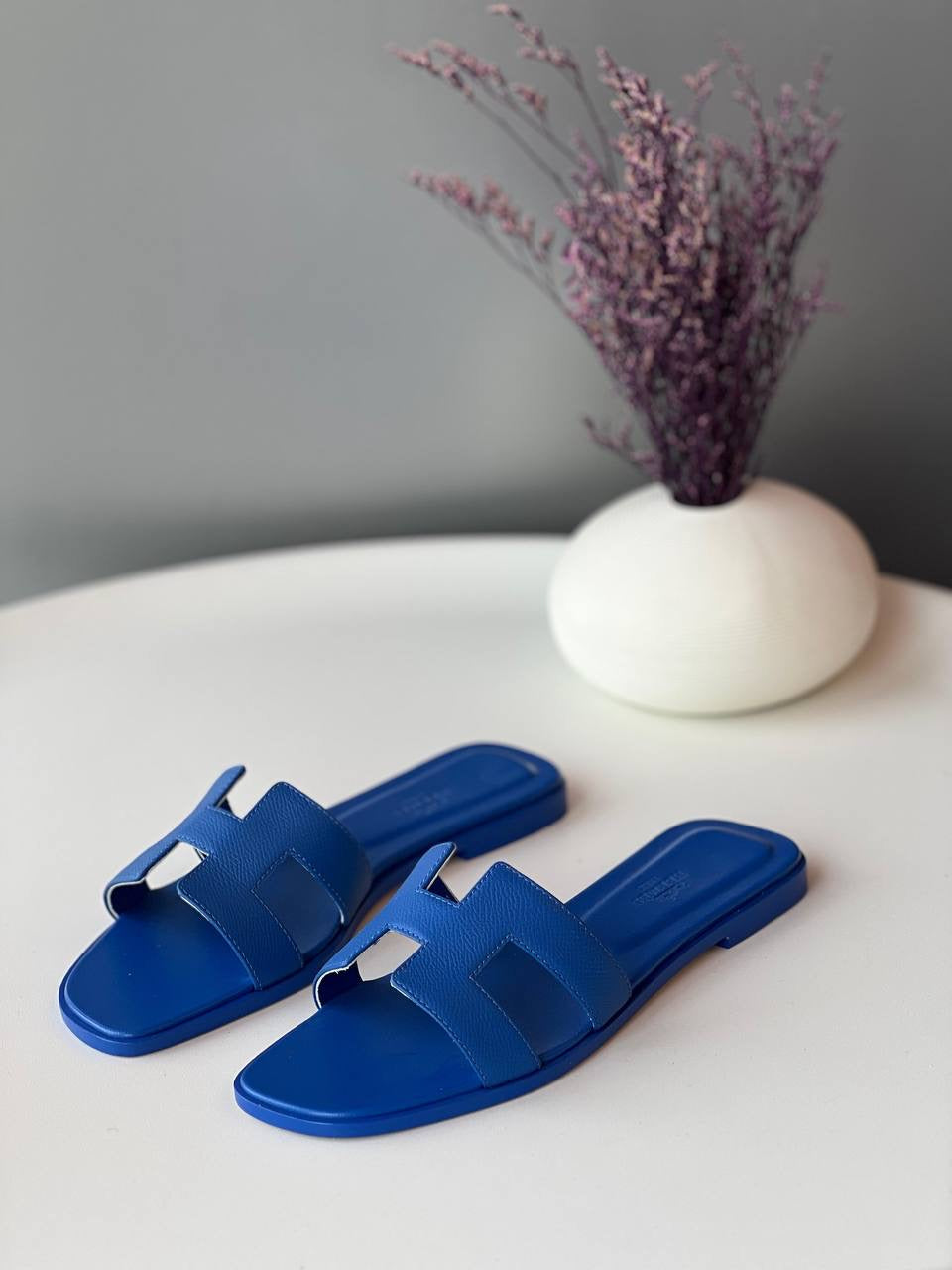 Hermés Oran Sandal in Blue Color