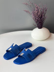 Hermés Oran Sandal in Blue Color