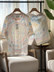Casablanca Crayon Vase Short Sleeve Silk Shirt and Matching Shorts