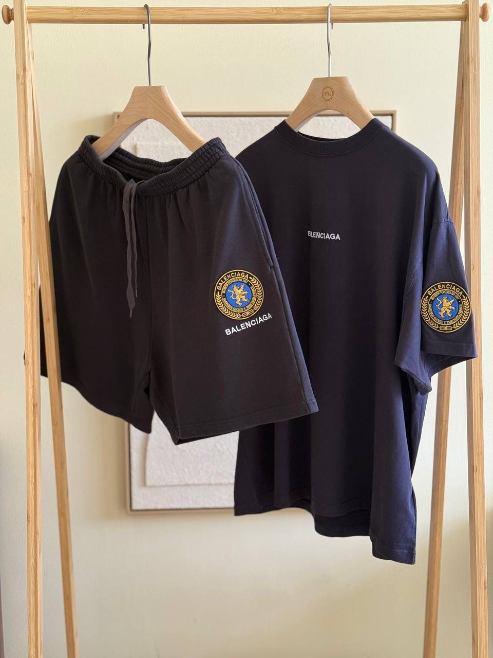 Balenciaga Men's Uniform Merch Dry Jersey Oversized T-Shirt in Faded Washed Black