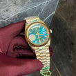 Rolex Day-Date Watch with a Green Dial